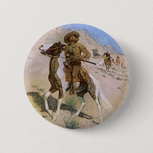 Badge Rond 5 Cm Cowboys Militaires de Style Rétro, L'Éclaireur par