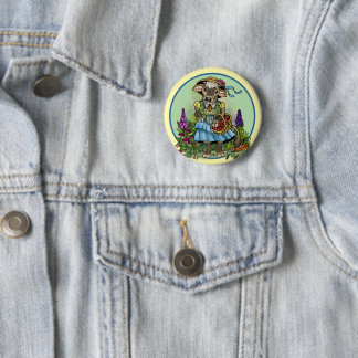 Badge Rond 5 Cm Cowgirl Cottagecore