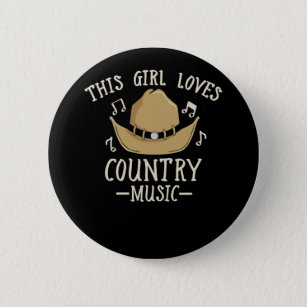 Badge Rond 5 Cm Cowgirl Femme Musique country Lover Western Dancin
