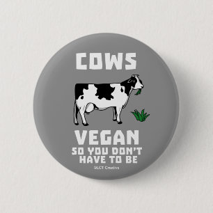 Badge Rond 5 Cm Cows Vegan So