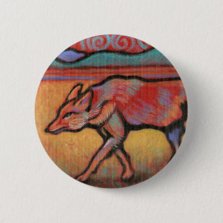 Badge Rond 5 Cm Coyote - animal d'esprit - totem