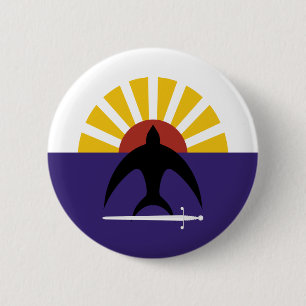 Badge Rond 5 Cm Cozumel, drapeau de Quintana Roo, Mexique, Mexique