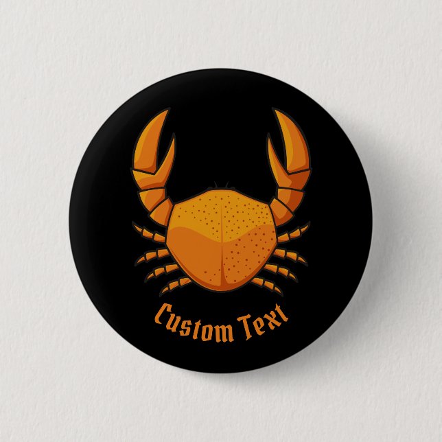 Badge Rond 5 Cm Crab orange (Devant)