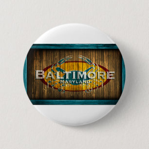 Badge Rond 5 Cm Crabe de Baltimore