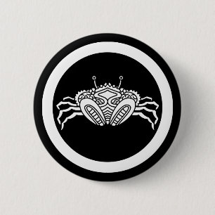 Badge Rond 5 Cm Crabe de mer en cercle