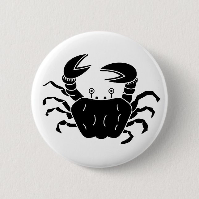 Badge Rond 5 Cm Crabe de rivière (Devant)