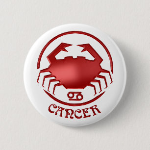 Badge Rond 5 Cm Crabe de signe de zodiaque d'astrologie de Cancer