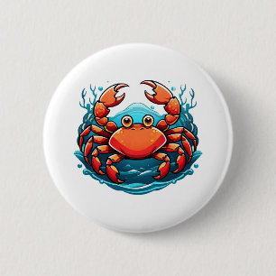 Badge Rond 5 Cm crabe-drole