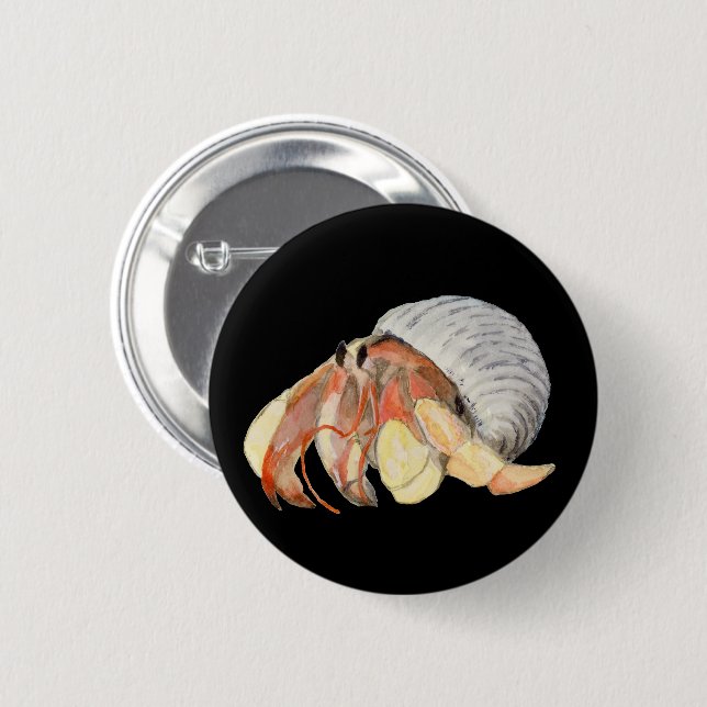 Badge Rond 5 Cm Crabe hermite (Devant & derrière)
