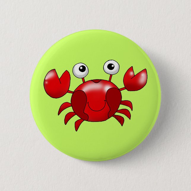 Badge Rond 5 Cm Crabe rouge (Devant)