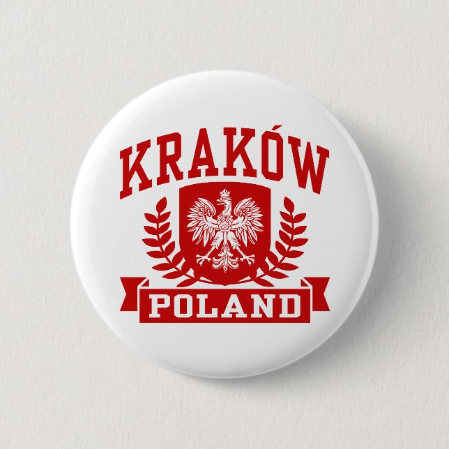Badge Rond 5 Cm Cracovie Pologne (Devant)