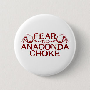 Badge Rond 5 Cm Craignez l'obstruction d'anaconda