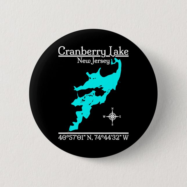Badge Rond 5 Cm Cranberry Lake, New Jersey  (Devant)