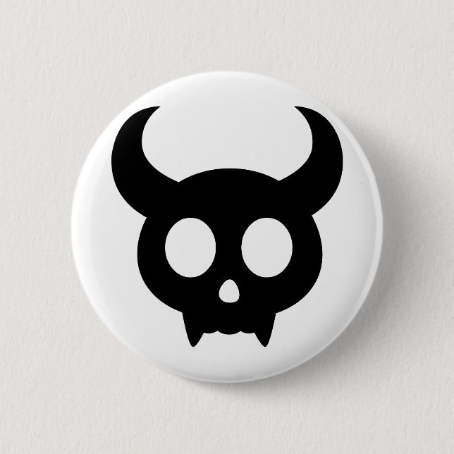 Badge Rond 5 Cm Crâne (Devant)