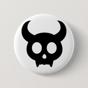 Badge Rond 5 Cm Crâne