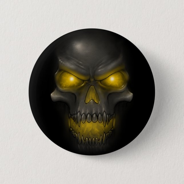 Badge Rond 5 Cm Crâne (Devant)