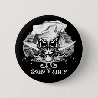 Badge Rond 5 Cm Crâne 1 de chef