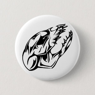 Badge Rond 5 Cm Crâne animal