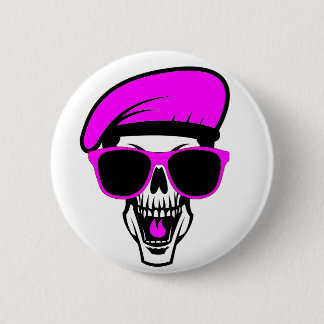 Badge Rond 5 Cm Crâne de béret