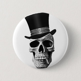 Badge Rond 5 Cm Crâne de casquette supérieur