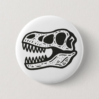 Badge Rond 5 Cm Crâne de dinosaure