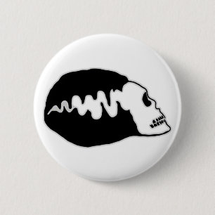 Badge Rond 5 Cm Crâne de jeune mariée