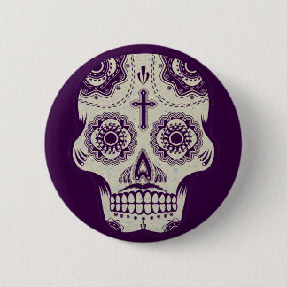Badge Rond 5 Cm Crâne de sucre