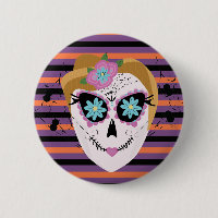 Crâne de sucre d'Halloween Dias De Los Muertos