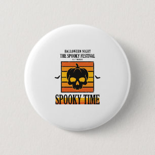 Badge Rond 5 Cm Crâne d'Halloween Drôle Épouvantable Citation Vint