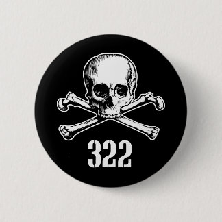 Badge Rond 5 Cm Crâne et os 322