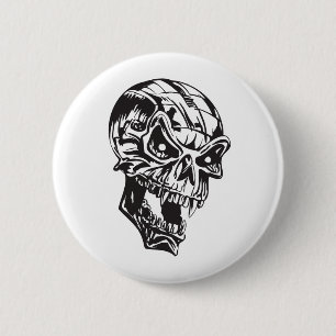 Badge Rond 5 Cm Crâne humain