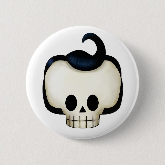 Badge Rond 5 Cm Crâne rebelle (Devant)