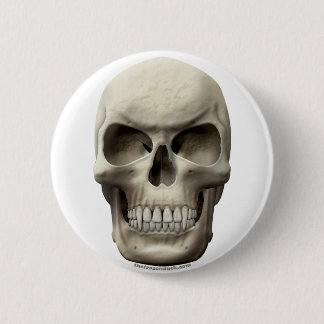 Badge Rond 5 Cm Crâne vampirique mauvais