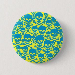 Badge Rond 5 Cm Crânes