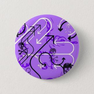 Badge Rond 5 Cm Crânes et flèches