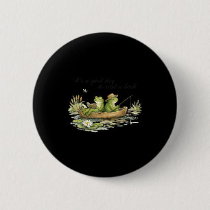 Badge Rond 5 Cm Crapaud grenouille lit un livre enseignants élèves