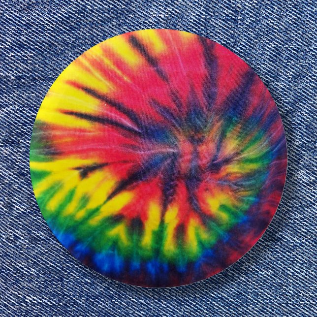 Badge Rond 5 Cm Cravate Motif teint (Tie Dyed Pattern Button)
