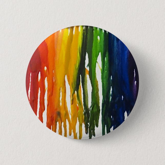 Badge Rond 5 Cm Crayon fondu sur la prospection (Devant)