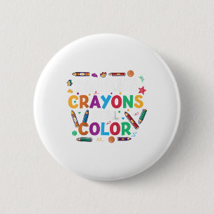 Badge Rond 5 Cm Crayons cassés couleur encore Chemise santé mental