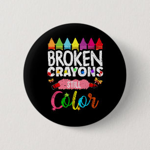 Badge Rond 5 Cm Crayons cassés Couleur encore Santé mentale S Sens