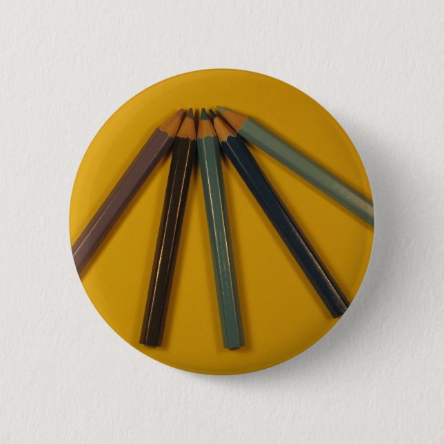 Badge Rond 5 Cm Crayons colorés (Devant)
