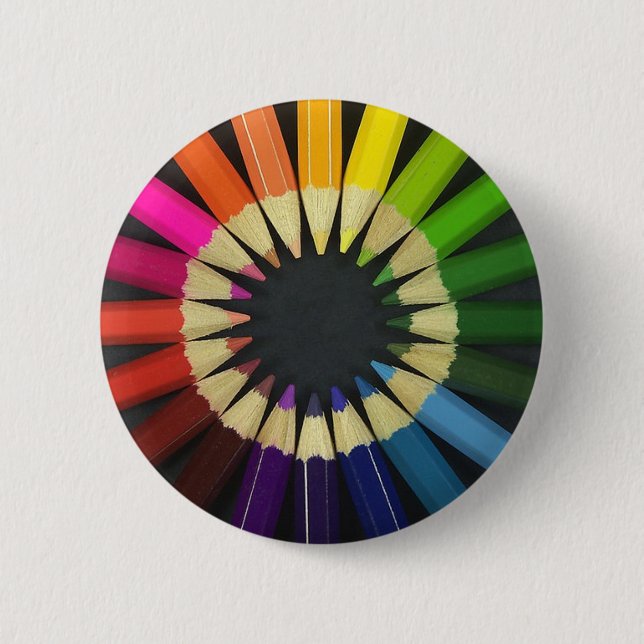 Badge Rond 5 Cm Crayons colorés (Devant)