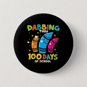 Badge Rond 5 Cm Crayons Enfants 100 Jours Scolaires Garçons Filles