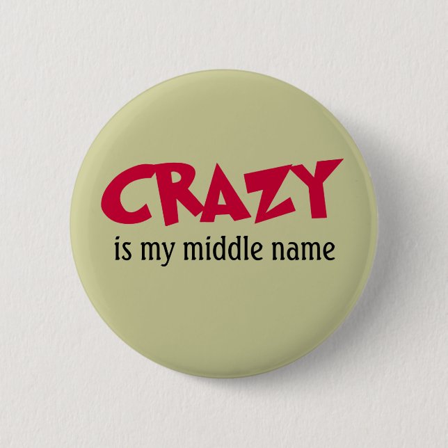 Badge Rond 5 Cm Crazy Button (Devant)