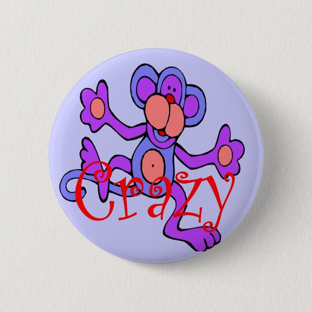 Badge Rond 5 Cm crazy.monkey (Devant)
