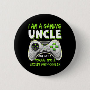 Badge Rond 5 Cm Crazy Oncle Funky Uncle Jeu Vidéo Jeu Lover Fu