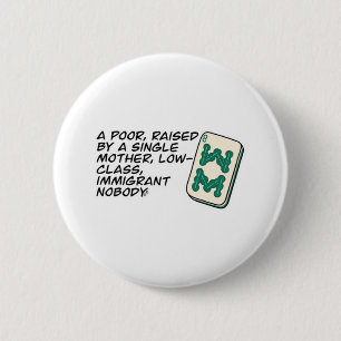 Badge Rond 5 Cm Crazy Rich Asians Mahjong scène citation Classic