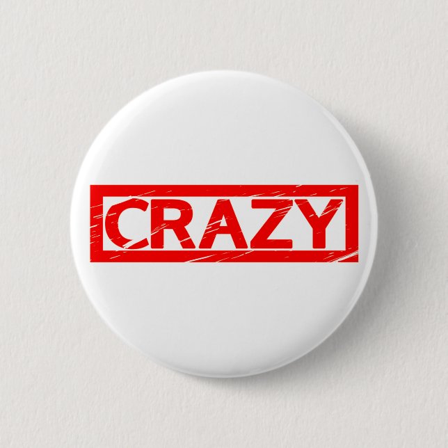 Badge Rond 5 Cm Crazy Stamp (Devant)