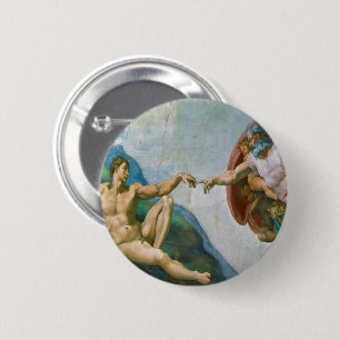 Badge Rond 5 Cm Création d'Adam - Michaël Angelo 1475 - 1564