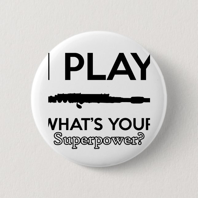 Badge Rond 5 Cm création de flûtes amusantes (Devant)